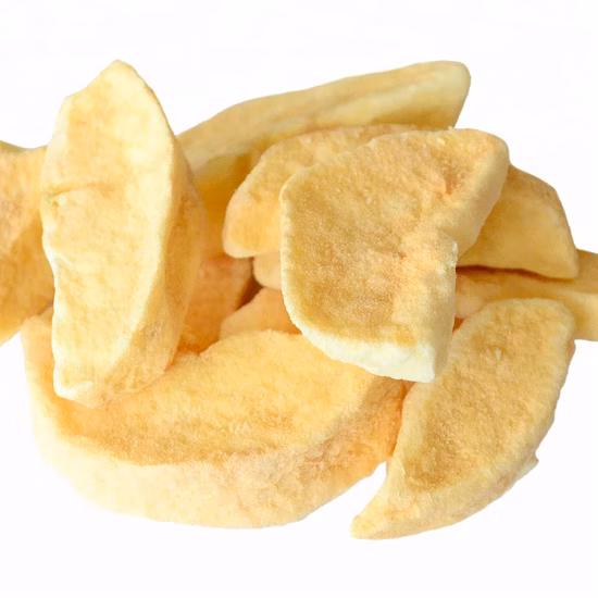 Frutas liofilizadas Rodaja de manzana Chips de bocadillos de frutas crujientes