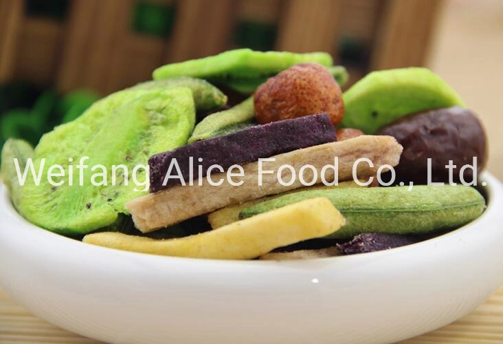 China Healthy Food Supplier Halal Certificated Fried Mixed Fruits Chips Vf Mixed Fruits