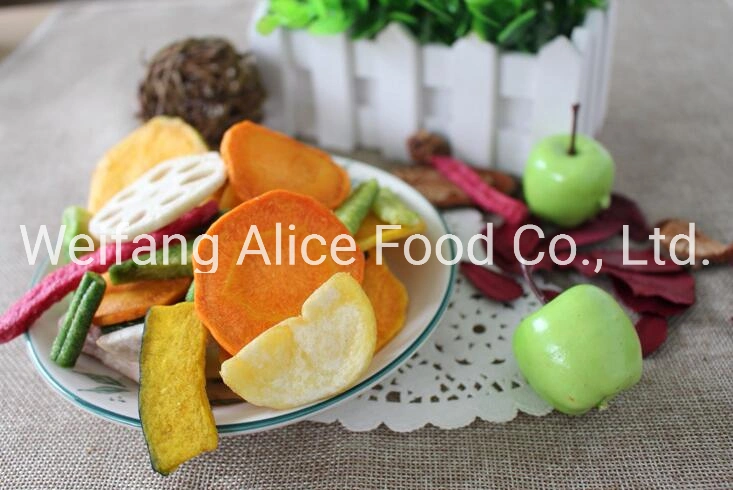 China Healthy Food Supplier Halal Certificated Fried Mixed Fruits Chips Vf Mixed Fruits